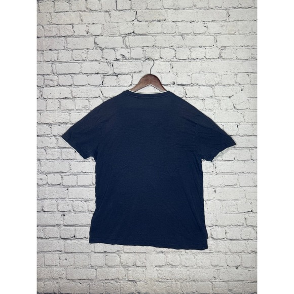 GUESS LOS ANGELES Men's Navy Blue V Neck Short Sleeve T Shirt Size L - Picture 5 of 5